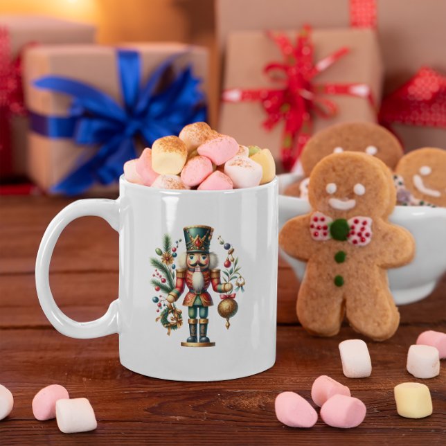 Festive Colorful jul Nutcracker Kaffemugg (Skapare uppladdad)