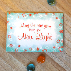 Festive Colorful Orange Cyan Company jul Kort