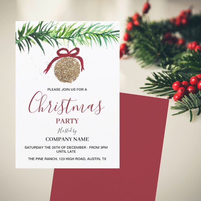 Festive Company Office Corporate jul Party Inbjudningar (Skapare uppladdad)