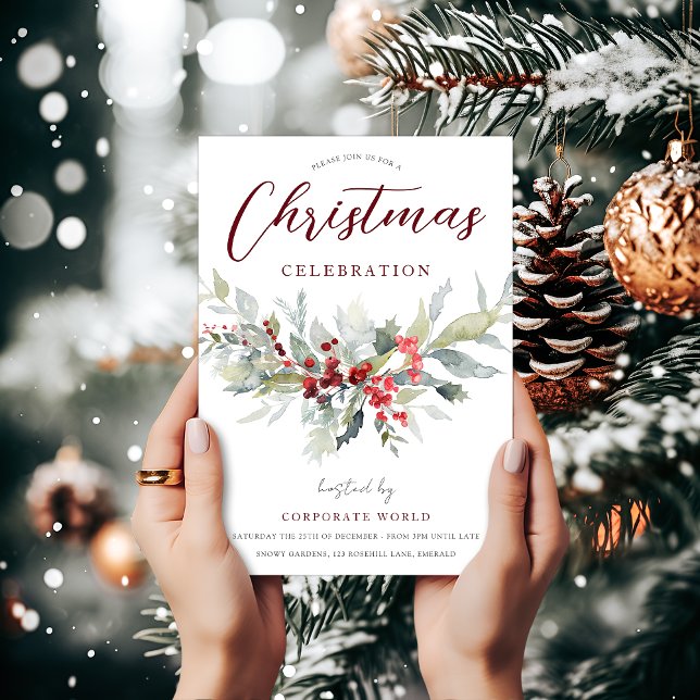 Festive Company Office Corporate jul Party Inbjudningar (Skapare uppladdad)