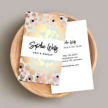 Festive Confetti & Guld Circles Se skönhetsalon