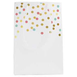 FESTIVE CONFETTI SPOT Söt mönster guld myntkorall