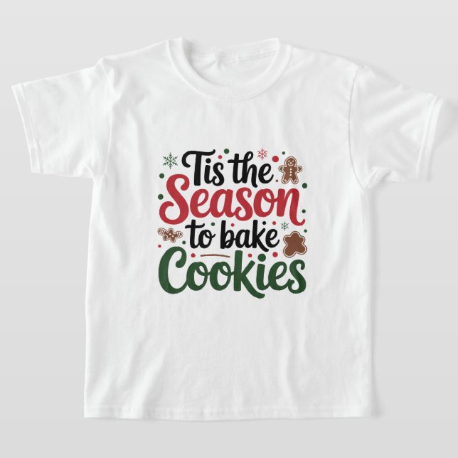 Festive cookie bakning Enisex-ungar T Shirt (Laydown)