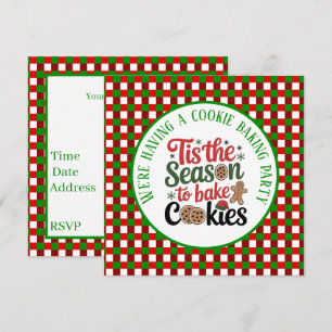 Festive cookie bakning Season party Inbjudningar