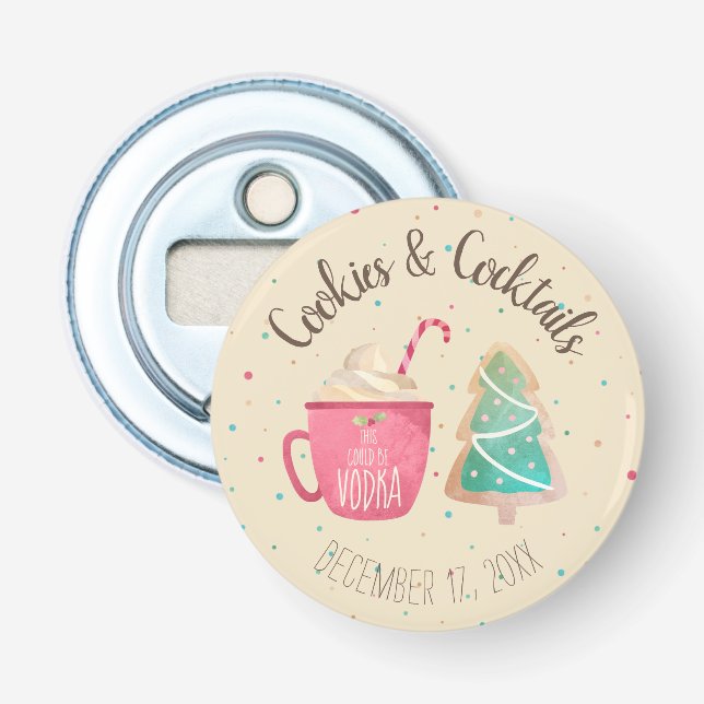 Festive Cookies & Cocktails jul-tema Party Flasköppnare (Framsidan)