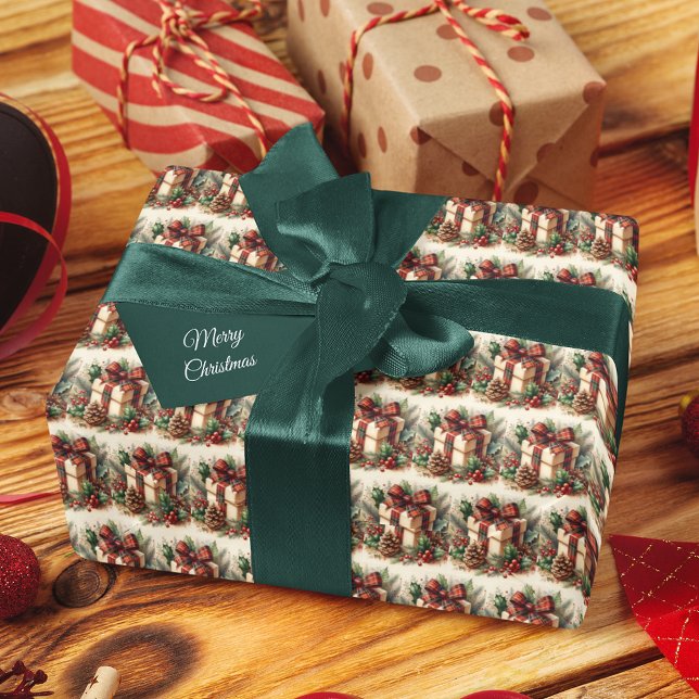 Festive Coquette Play Bow Elegance jul Presentpapper (Skapare uppladdad)