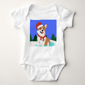 Festive Corgi Baby Bodykosti T Shirt