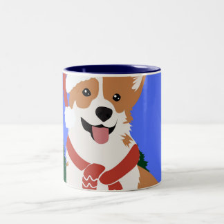 Festive Corgi Helgdag Mugg