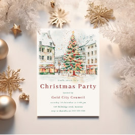 Festive Corporate Office Council jul Party Inbjudningar