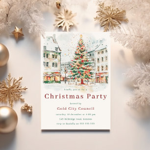 Festive Corporate Office Council jul Party Inbjudningar