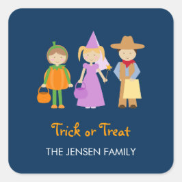 Festive Costumes Halloween Gift Märkre Stickers Fyrkantigt Klistermärke