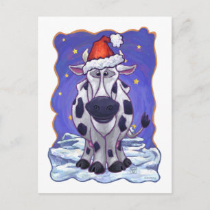 Festive Cow Helg Vykort