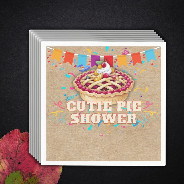 Festive Craft Cutie Pie Party Baby Shower Pappersservett (Skapare uppladdad)