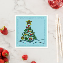 Festive Crafty Träd jul Party Pappersservett