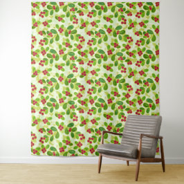 Festive Cranberry Fruit Mönster, Grönt