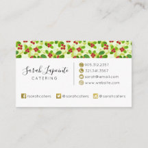 Festive Cranberry Fruit Mönster, Grönt