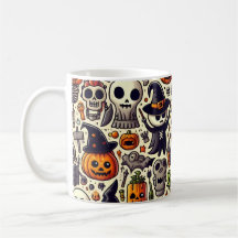 Festive Cute Halloween Mönster Mugg
