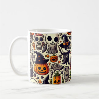 Festive Cute Halloween Mönster Mugg