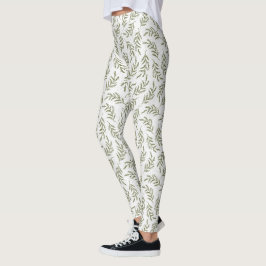 Festive Cypress Mönster Helgdag Leggings