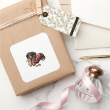 Festive Dachshund Delight Sticker