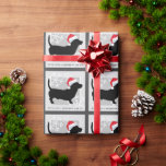 Festive Dachshund Hund Family Namn Presentpapper<br><div class="desc">Festive Dachshund Hund Family Namn-inslagning papper</div>