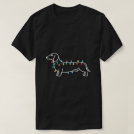 Festive Dachshund med julen Ljus T Shirt