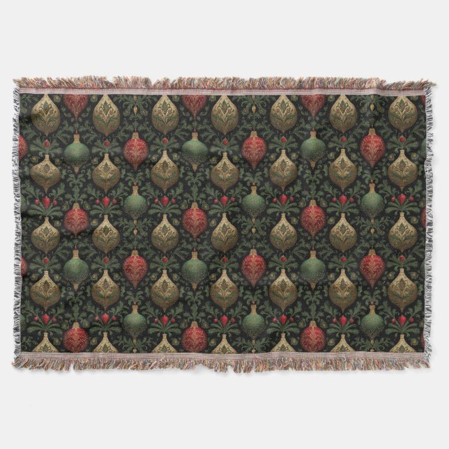 Festive Damask  Filt (Framsidan)