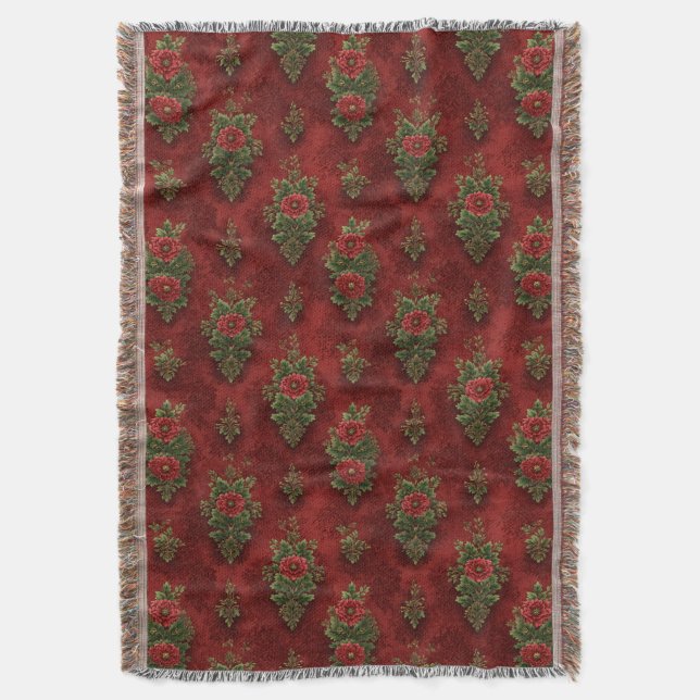 Festive Damask  Filt (Framsidan Vertikal)