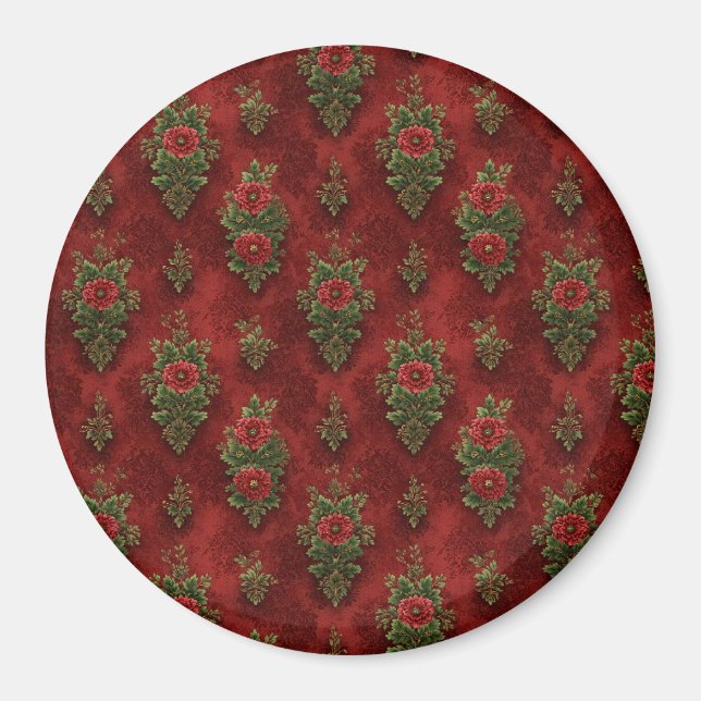 Festive Damask  Magnet (Framsidan)