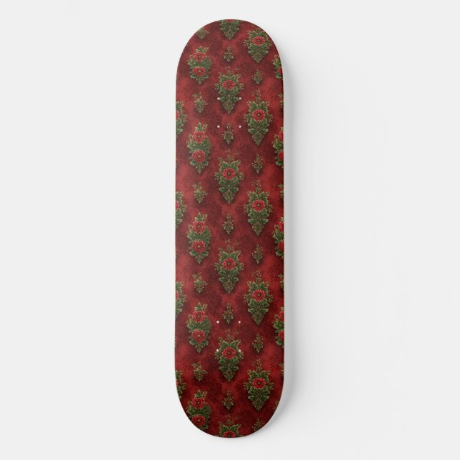Festive Damask  Mini Skateboard Bräda 18,5 Cm (Framsida)
