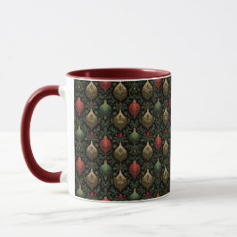 Festive Damask  Mugg