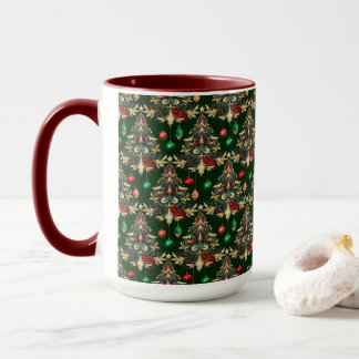 Festive Damask Mugg