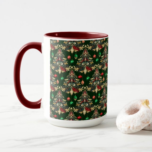 Festive Damask  Mugg (Med munk)