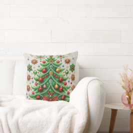 Festive Dekorativ kudde Embroidery Design