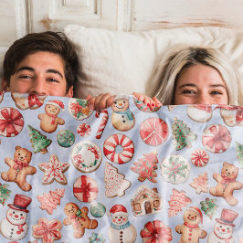 Festive Delight: jul Cookie Wonderland Fleecefilt