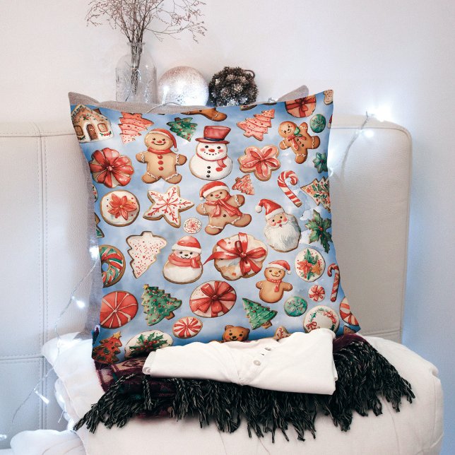 Festive Delight: jul Cookie Wonderland Kudde (Skapare uppladdad)
