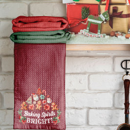 Festive Delight: jul Cookie Wonderland Photo Kökshandduk