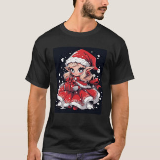 Festive Delight jul Elf Candy cane Graphic S T Shirt