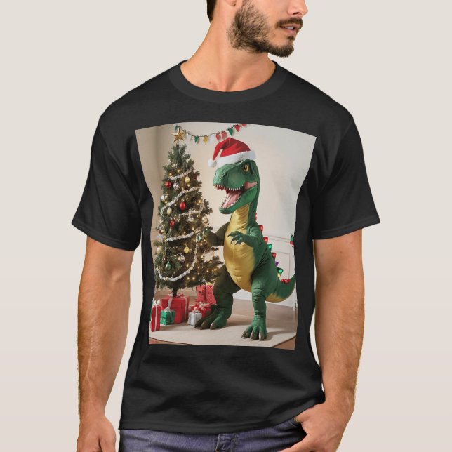Festive Dino T Shirt (Framsida)