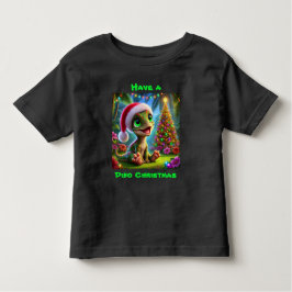 Festive Dinosaur-jul T Shirt