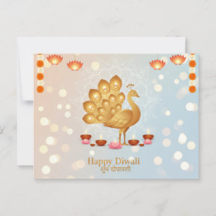 Festive diwali firande vykort