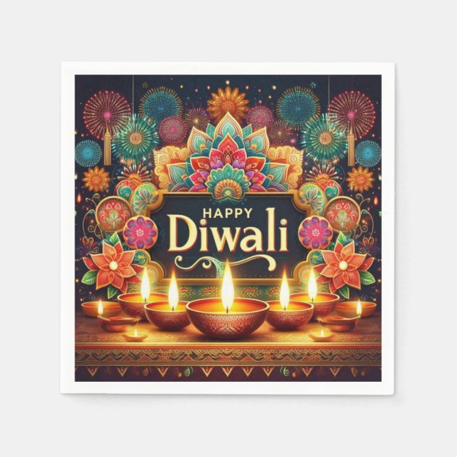 Festive Diwali Pappersservett (Framsidan)