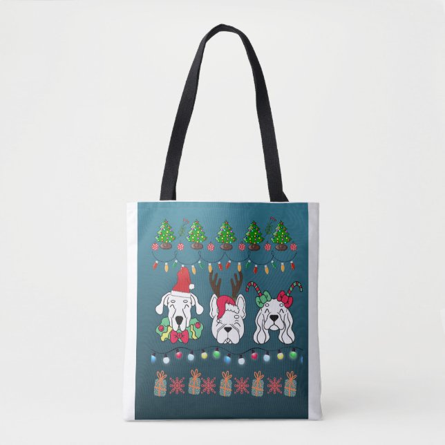 Festive dogs Christmas pattern -cute holiday dogs Tygkasse (Framsida)