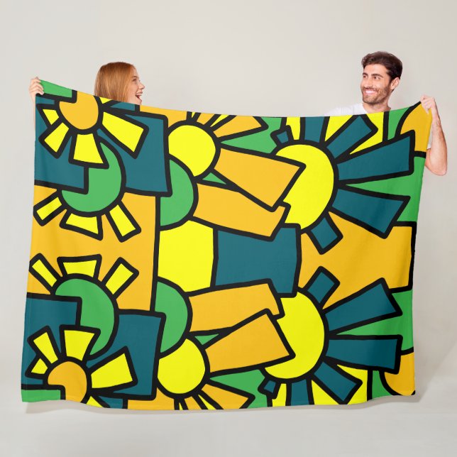 Festive Doodle Art 42 Fleecefilt (På plats)