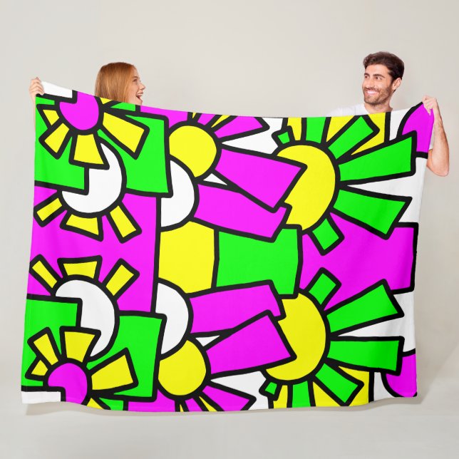 Festive Doodle Art 42 Fleecefilt (På plats)