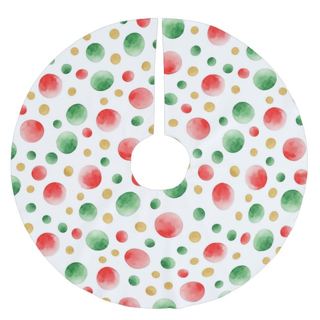 Festive Dot Scatter Julgransmatta Borstad Polyester (Framsidan)