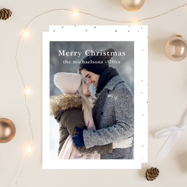 Festive Dots God jul Photo Helgdag Julkort (Skapare uppladdad)