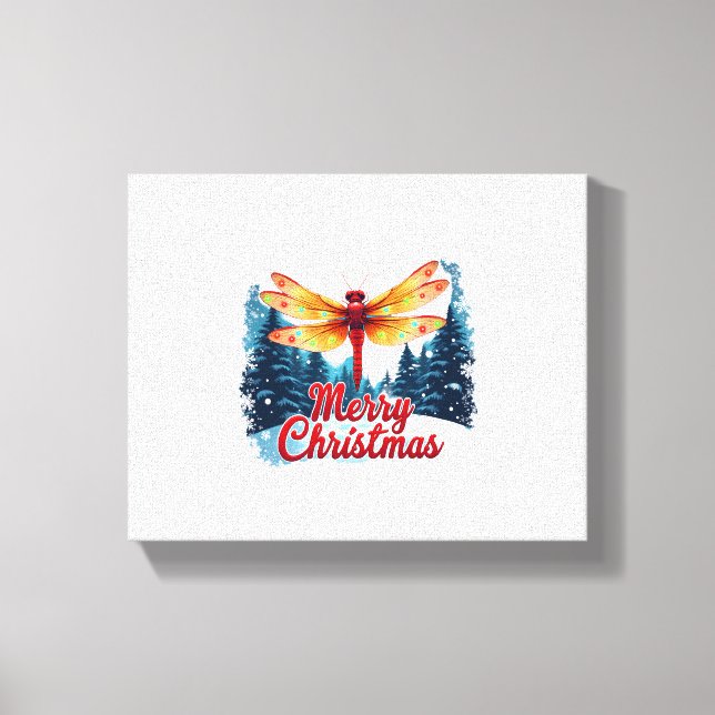 Festive Dragonfly Ljus Canvastryck (Framsida)