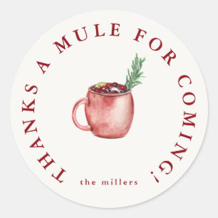 Festive Drink Tack Sticker Runt Klistermärke
