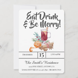 Festive Drinks Party dricker och var glad! Inbjudningar